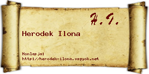 Herodek Ilona névjegykártya