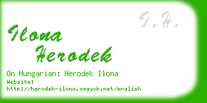 ilona herodek business card